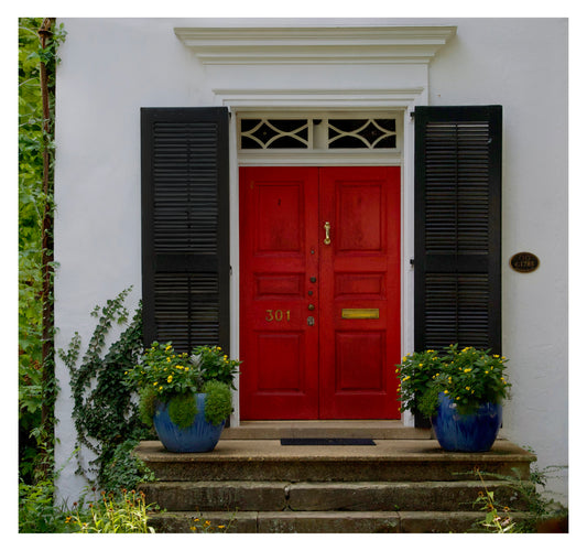 Painted Red Door