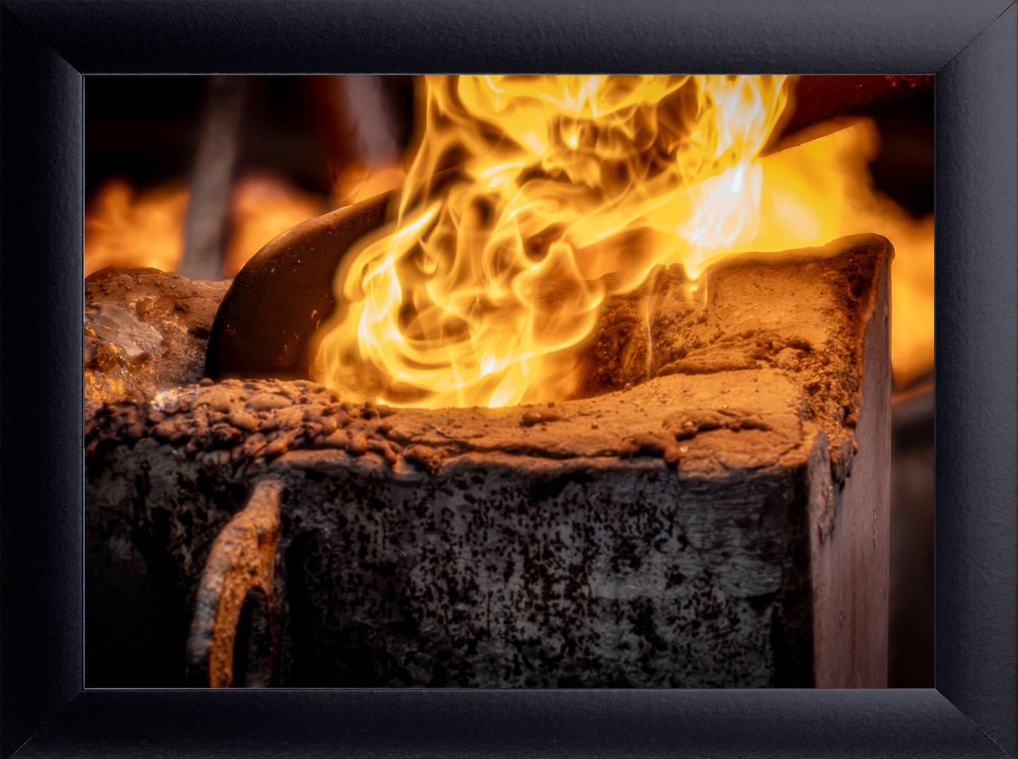 Flame Edge | Industrial Foundry Wall Art Print