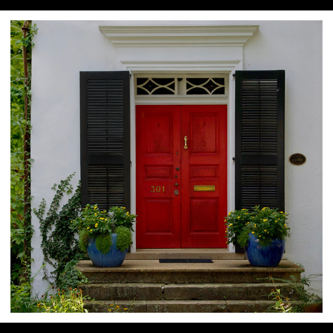 Painted Red Door
