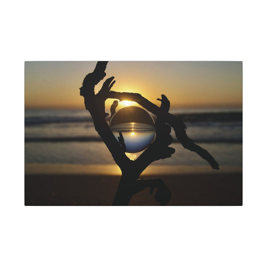 Glass Sphere Sunrise Canvas