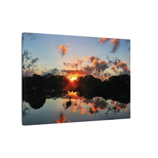 Sunset Over Lake Canvas