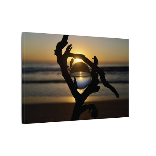 Glass Sphere Sunrise Canvas