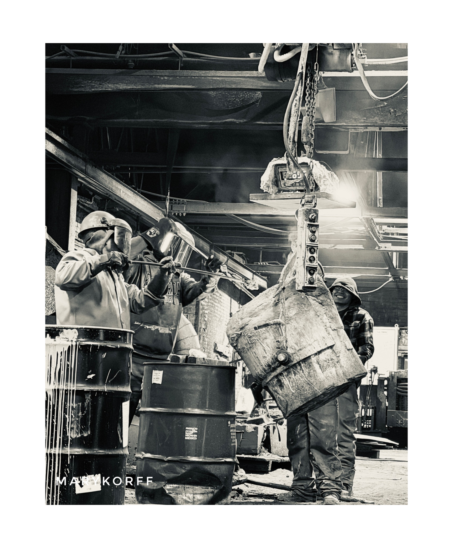 Forged Brotherhood | Industrial Foundry Wall Art Print