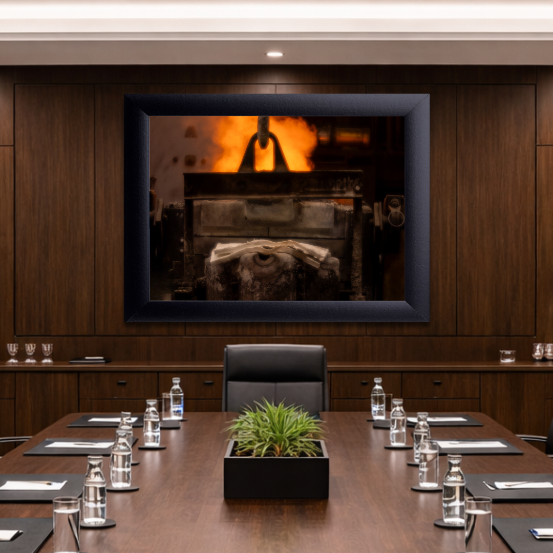 Holding Heat | Industrial Foundry Wall Art Print