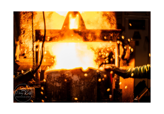 Steel Inferno | Industrial Foundry Wall Art Print