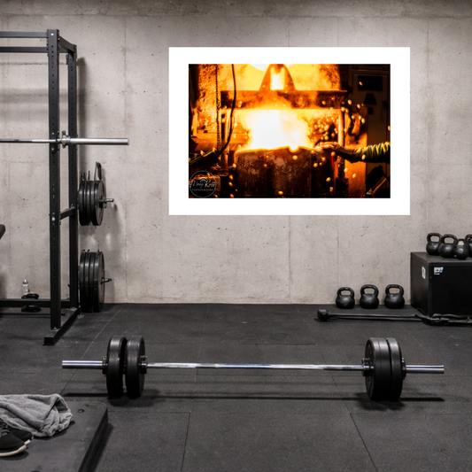 Steel Inferno | Industrial Foundry Wall Art Print
