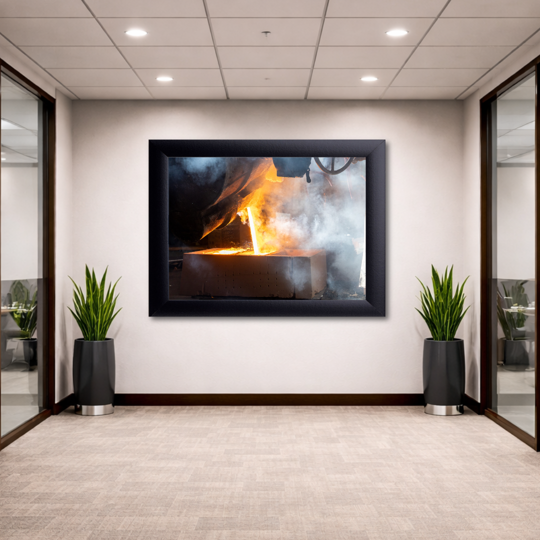Liquid Fire | Industrial Foundry Wall Art Print