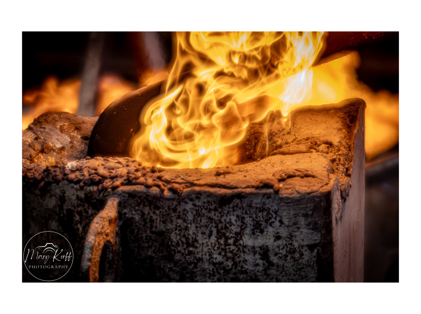 Flame Edge | Industrial Foundry Wall Art Print