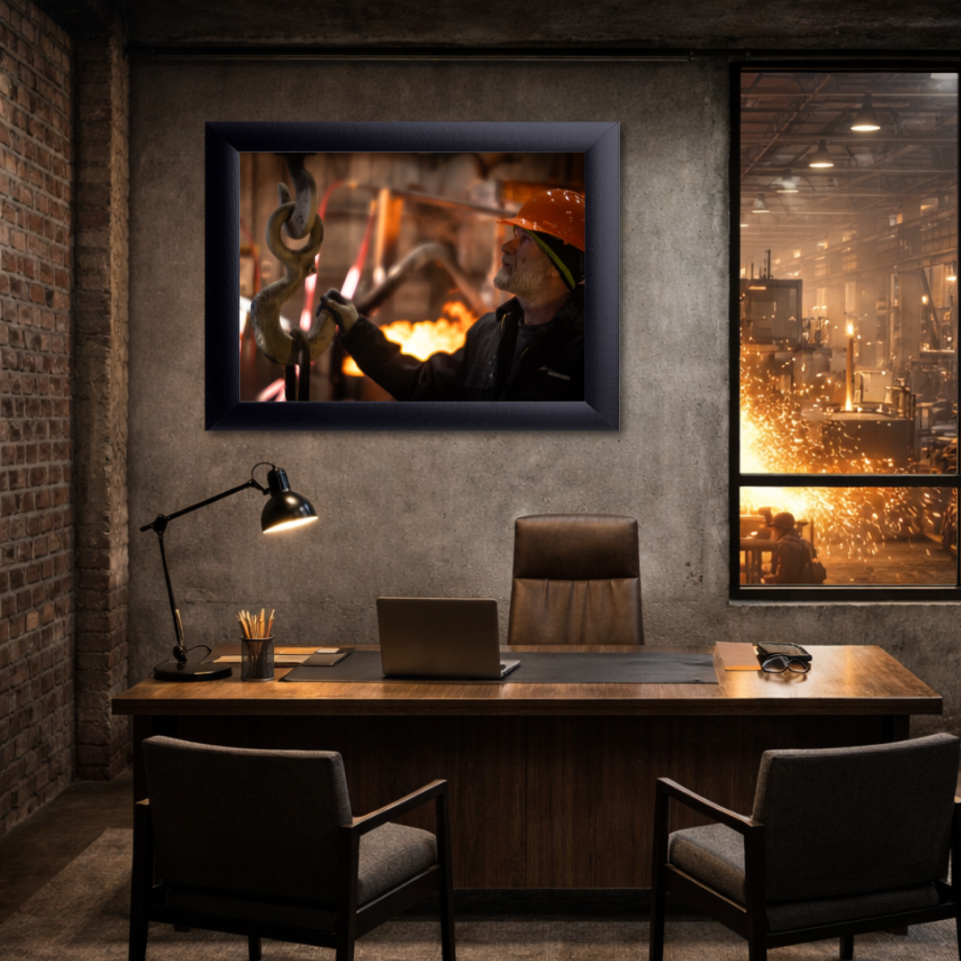 Seasoned Steel | Industrial Foundry Wall Art Print
